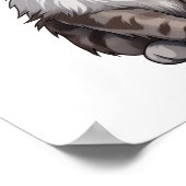 Cartoon Cat Illustration Poster (Ecke)