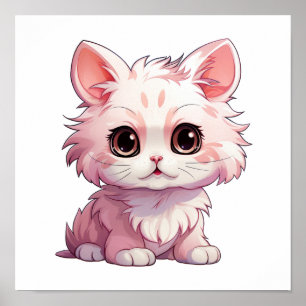 Cartoon Cat Illustration Poster