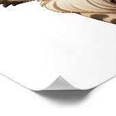 Cartoon Cat Illustration Poster (Ecke)