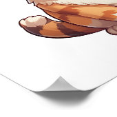 Cartoon Cat Illustration Poster (Ecke)