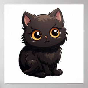 Cartoon Cat Illustration Poster