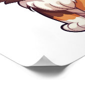 Cartoon Cat Illustration Poster (Ecke)