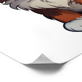 Cartoon Cat Illustration Poster (Ecke)