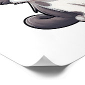 Cartoon Cat Illustration Poster (Ecke)