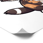 Cartoon Cat Illustration Poster (Ecke)