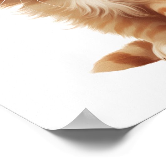 Cartoon Cat Illustration Poster (Ecke)