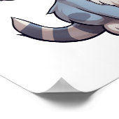 Cartoon Cat Illustration Poster (Ecke)