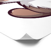 Cartoon Cat Illustration Poster (Ecke)