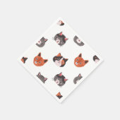 Cartoon Cat Illustration Serviette (Ecke)