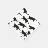 Cartoon Cat Illustration Serviette (Ecke)