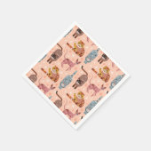 Cartoon Cat Illustration Serviette (Ecke)