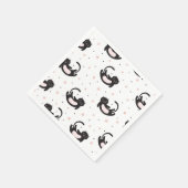Cartoon Cat Illustration Serviette (Ecke)