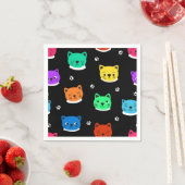 Cartoon Cat Illustration Serviette (Beispiel)