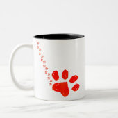 Cartoon Cat Liebe Herzstück Custom Tasse (Links)