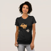 Cartoon Cat & Mouse Play, Fun Animal T - Shirt (Vorne ganz)