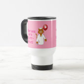 Cartoon Cat Nurse Pink Travel Mug Stainless Steel Reisebecher (Vorderseite Links)
