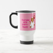 Cartoon Cat Nurse Pink Travel Mug Stainless Steel Reisebecher (Links)