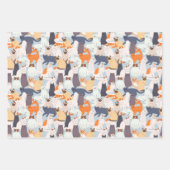 Cartoon Cat Pet Muster Geschenk Geschenkpapier Set (Vorderseite)