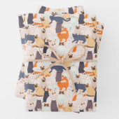 Cartoon Cat Pet Muster Geschenk Geschenkpapier Set (Beispiel)