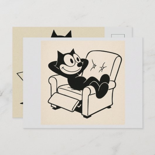 Cartoon Cat Postkarte (Vorne/Hinten)