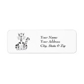 Cartoon Cat Return Address Labels (Vorne)
