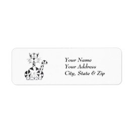 Cartoon Cat Return Address Labels