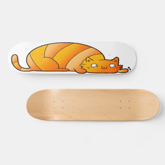 Cartoon Cat Skateboard (Horizontal)
