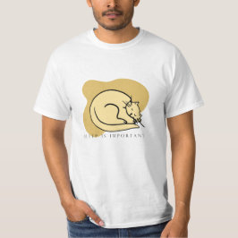 Cartoon Cat Sleeping T-Shirt - Entspannende ästhet