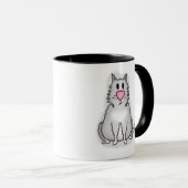 Cartoon Cat Tasse (VorderseiteRechts)