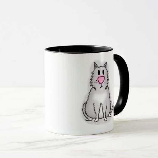 Cartoon Cat Tasse (VorderseiteRechts)