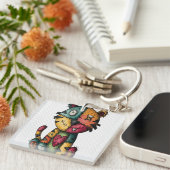 Cartoon Cat-Tiger Hybrid Schlüsselanhänger (Vorderseite rechts)