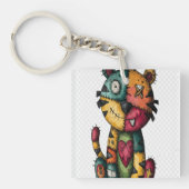 Cartoon Cat-Tiger Hybrid Schlüsselanhänger (Vorderseite)