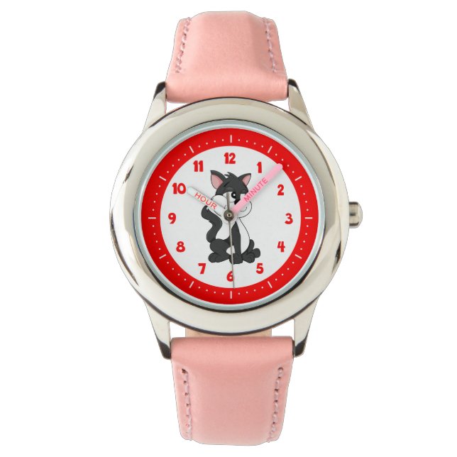 Cartoon Cat Watch Armbanduhr (Vorderseite)