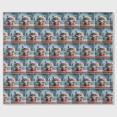 Cartoon Cat With Humorous Text On a Coffee Mug Geschenkpapier (Flach)