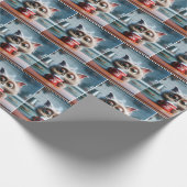 Cartoon Cat With Humorous Text On a Coffee Mug Geschenkpapier (Ecke)