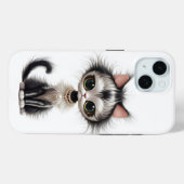 Cartoon Cat with Pearl Necklace Case-Mate iPhone Hülle (Rückseite (Horizontal))