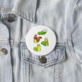 Cartoon Caterpillar Characters Adorable Insects Button (Beispiel)