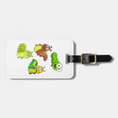 Cartoon Caterpillar Characters Adorable Insects Gepäckanhänger (Vorderseite horizontal)
