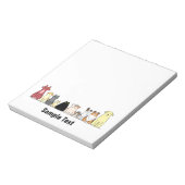 cartoon cats and dogs note pad notizblock (Rotiert)