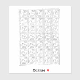 Cartoon Cats Different Meow Languages  Aufkleber