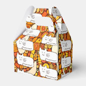 Cartoon Cats Doodle Line Drawing Favor Boxes Geschenkschachtel (Rückseite)