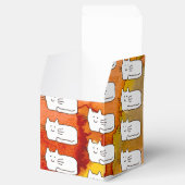 Cartoon Cats Doodle Line Drawing Favor Boxes Geschenkschachtel (Geöffnet)