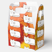 Cartoon Cats Doodle Line Drawing Favor Boxes Geschenkschachtel (Geöffnet)