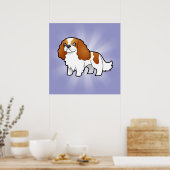 Cartoon Cavalier King Charles Spaniel Poster (Küche)
