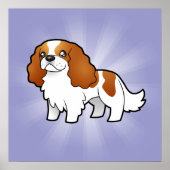 Cartoon Cavalier King Charles Spaniel Poster (Vorne)