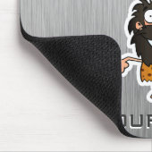 Cartoon Caveman; Metallaussehen Mousepad (Ecke)