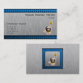 Cartoon Caveman; Metallaussehen Visitenkarte (Vorne/Hinten)