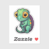Cartoon Chameleon Aufkleber (Blatt)