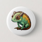 Cartoon Chameleon Button (Vorderseite)