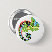 Cartoon Chameleon Button (Vorne & Hinten)